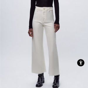 Zara High Waisted ZW Marine Straight Leg Jeans